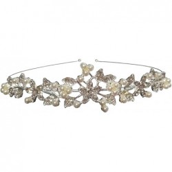 Headbands Headband Bridal Tiara Crystal Crown Prom Party (T 1059) Silver - CS110YP99YV $18.07