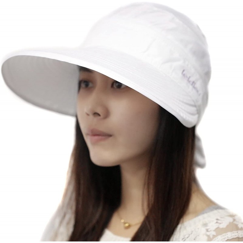 Sun Hats Chic Butterfly Sun Hat Wide Brim Summer Sun Visor Floppy Fold Beach Hat for Women Girls with Stylus - White - CU11V9...