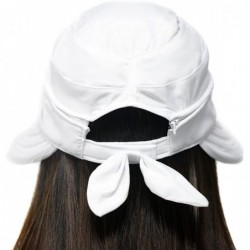 Sun Hats Chic Butterfly Sun Hat Wide Brim Summer Sun Visor Floppy Fold Beach Hat for Women Girls with Stylus - White - CU11V9...