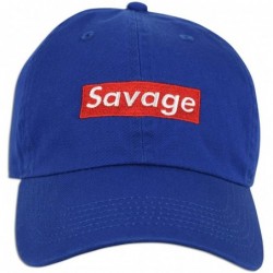 Baseball Caps Savage Embroidered Dad Cap Hat Adjustable Polo Style Unconstructed - Royal - C9188LEEN7I $16.65