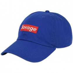 Baseball Caps Savage Embroidered Dad Cap Hat Adjustable Polo Style Unconstructed - Royal - C9188LEEN7I $28.81