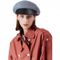 Berets Womens Fall Winter Classic Newsboy Cabbie Beret Hat Soft Warm Wool Octagonal Cap - Grey(0323) - C218AOYKMY3 $20.48