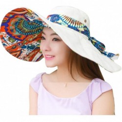 Sun Hats Large Wide Brim Sun Hat for Women-Summer Hats for Beach Garding-Floppy - 2-beige - CI180D5H3GU $27.97