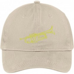 Baseball Caps Trumpet Embroidered Cotton Adjustable Ball Cap - Stone - CI12N29TFCC $33.96
