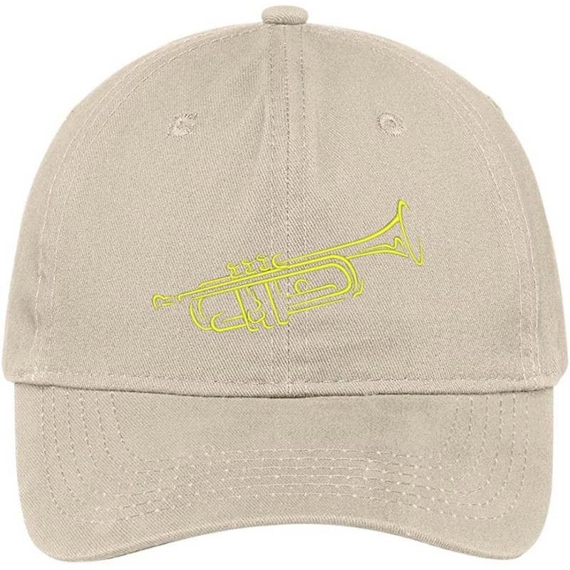 Baseball Caps Trumpet Embroidered Cotton Adjustable Ball Cap - Stone - CI12N29TFCC $26.72