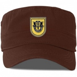 Baseball Caps US Army Flash 1st Special Forces Group Cadet Army Cap Flat Top Sun Cap Military Style Cap - Coffee - CJ18YCNZQX...