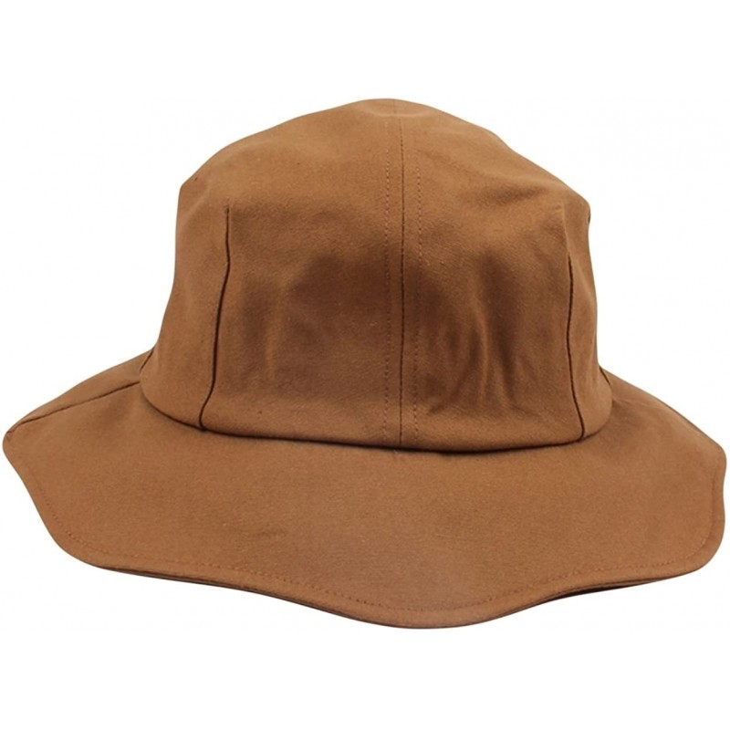 Sun Hats Women Sun Hats UV Protection Wide Brim Foldable Bucket Hat Beach Hat - Coffee - CY18E9X9MUH $42.40