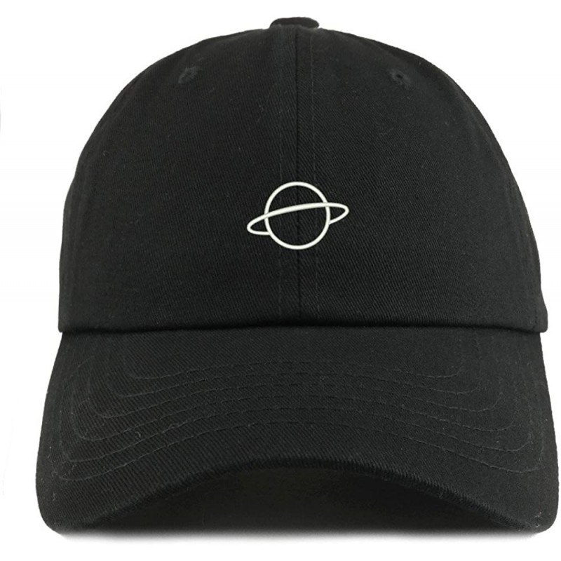 Baseball Caps Planet Embroidered Low Profile Soft Cotton Dad Hat Cap - Black - CJ18D4X96NX $36.21