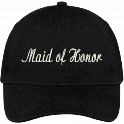 Baseball Caps Maid of Honor Embroidered Cap Premium Cotton Dad Hat - Black - CA1824ZILC4 $38.27