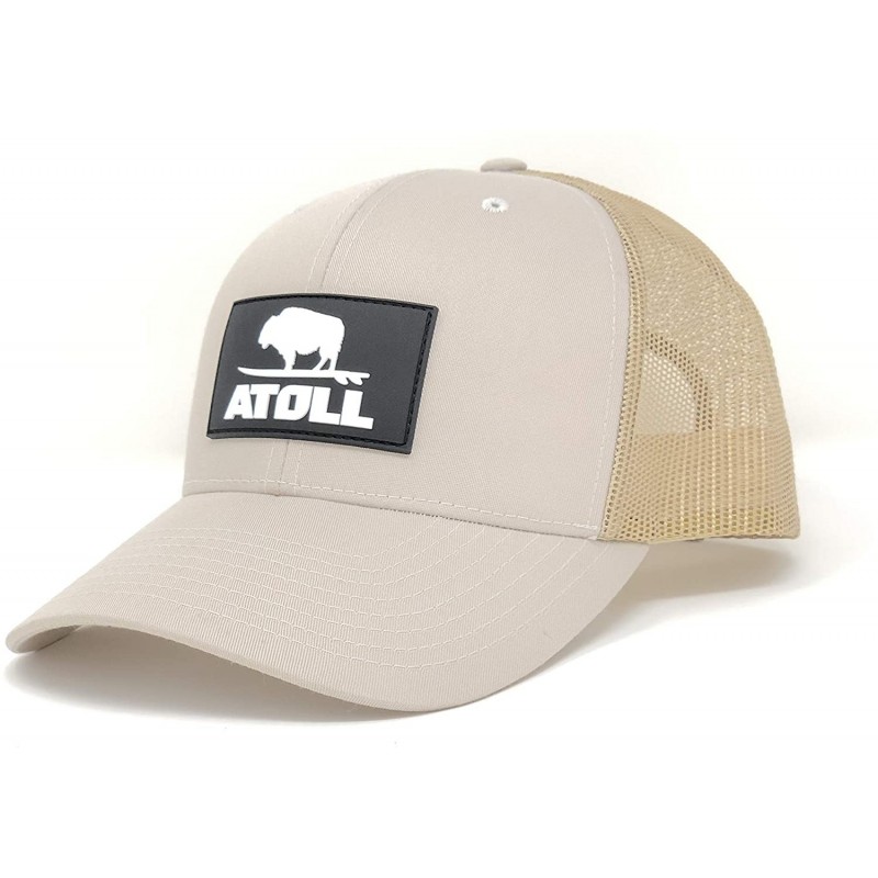 Baseball Caps Atoll Baseball Cap Trucker Hat - 7 Hole Snapback Adjustable Breathable Hat - Atoll Desert Khaki - CD18R3E0WKX $...