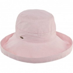 Sun Hats Women's Cotton Hat with Inner Drawstring and Upf 50+ Rating - Pink - C41130G37D5 $57.06