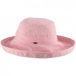Sun Hats Women's Cotton Hat with Inner Drawstring and Upf 50+ Rating - Pink - C41130G37D5 $65.43