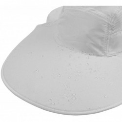 Sun Hats Outdoor Sun Hat Men Women Flap Fishing Hat Neck Face Cover Mesh Bucket Hat UPF 50+ - Light Gray - C418UWX08AQ $25.30