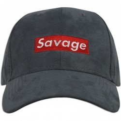 Baseball Caps Savage Embroidered Dad Cap Hat Adjustable Polo Style Unconstructed - Polyester - Dark Grey - CL18926R39D $27.75