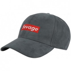 Baseball Caps Savage Embroidered Dad Cap Hat Adjustable Polo Style Unconstructed - Polyester - Dark Grey - CL18926R39D $29.19