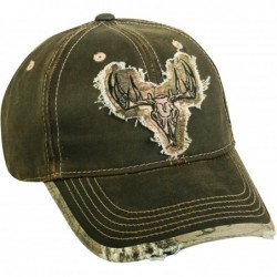 Baseball Caps HT51A Adjustable Closure Deer Skull Logo Cap- Dark Brown/Xtra Camo - CL11JQN62E7 $36.89