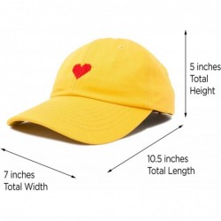 Baseball Caps Pixel Heart Hat Womens Dad Hats Cotton Caps Embroidered Valentines - Gold - CY18LGSKN7E $23.47