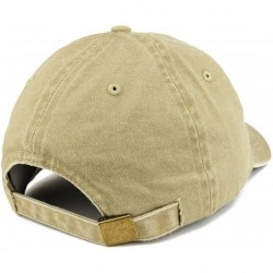 Baseball Caps World's Best Mom Embroidered Pigment Dyed Low Profile Cotton Cap - Khaki - CA12GPQYD07 $32.62