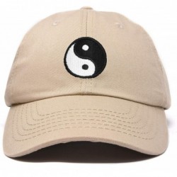 Baseball Caps Ying Yang Dad Hat Baseball Cap Zen Peace Balance Philosophy - Khaki - CW18XO0EZ09 $18.14
