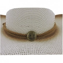 Cowboy Hats Silver Fever Fashionable Ombre Woven Straw Cowboy Hat - Pink - CQ12BWNO8SP $28.29