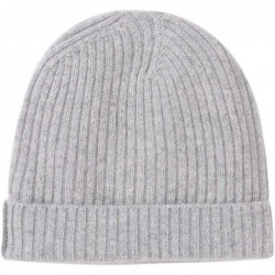 Skullies & Beanies Pure 100% Cashmere Beanie for Men- Warm Soft Mens Cashmere Hat in a Gift Box - Classic Grey - CT188GUQ5HW ...