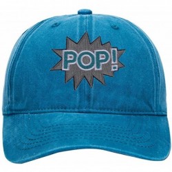 Baseball Caps Hip Hop Snapback Casquette-Embroidered.Custom Flat Bill Dance Plain Baseball Dad Hats - Retro Blue - C218HK99CH...