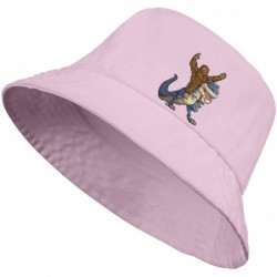 Sun Hats Unisex Bigfoot Flamingo Protection Packable - Bigfoot Riding T-rex - CN18WR58S75 $30.45