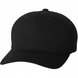 Baseball Caps Yp Ff Cool & Dry PIQ Mesh Cap - Black - CX112KCA2WD $17.69