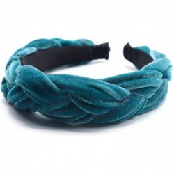 Headbands New York- Women's Fashion- Trendy Braided Velvet Headband - Turquoise - CG18W0KEM7S $34.08