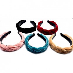 Headbands New York- Women's Fashion- Trendy Braided Velvet Headband - Turquoise - CG18W0KEM7S $34.08