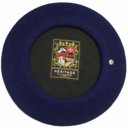 Berets Heritage Classiques Authentique Traditional French Wool Beret - Bleu Roy - C318UCKC8T6 $90.56