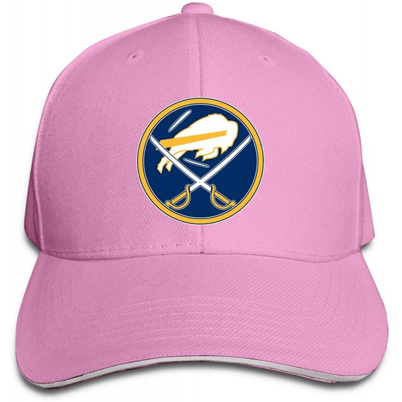 Cowboy Hats Sabres - Buffalo Logo Mashup Men Retro Adjustable Cap for Hat Cowboy Hat - Pink - CC18YSKYE7U $53.39