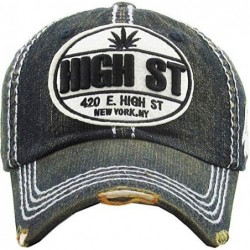 Baseball Caps Weed Marijuana Leaf Collection Dad Hat Baseball Cap Polo Style Adjustable - (1.3) High Street Dark Denim - CW12...