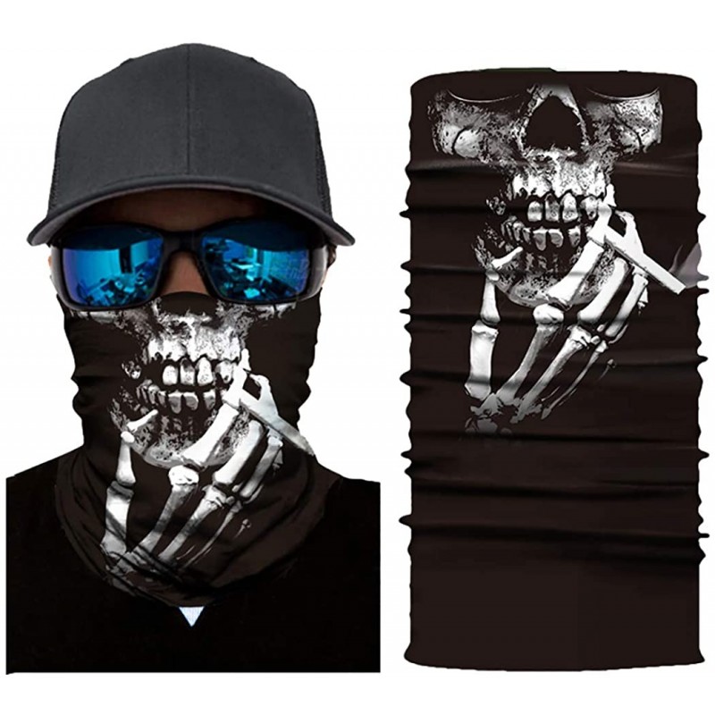 Balaclavas Seamless Face Mask Neck Gaiter UV Protection Windproof Face Mask Scarf - Skull C - C7194KZMQ96 $22.25