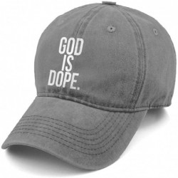 Baseball Caps God is Dope New Men and Women Adult Comfort Adjustable Denim Hat Truck Baseball Cap - Deep Heather - CZ18M663G7...