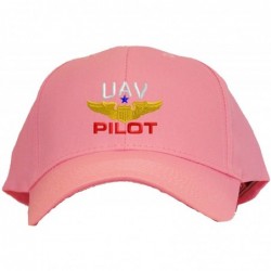 Baseball Caps UAV Pilot with Wings Low Profile Baseball Cap - Pink - CZ129G5Y1WT $22.26