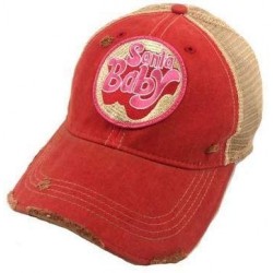 Baseball Caps Santa Baby Baseball Hat - Red - C018ZMAZ5CN $64.13