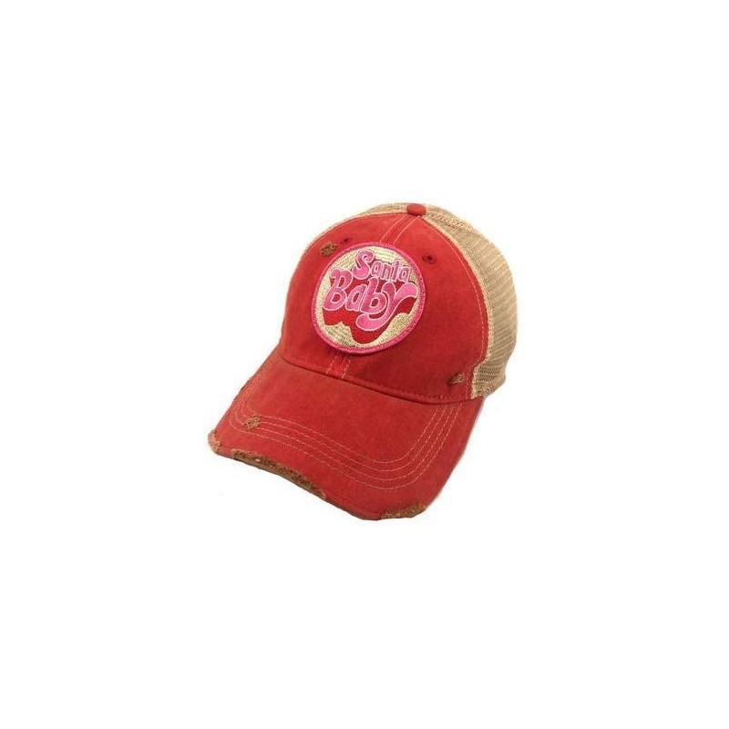 Baseball Caps Santa Baby Baseball Hat - Red - C018ZMAZ5CN $71.83
