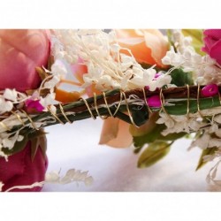 Headbands Flower Wreath Headband Floral Hair Garland Flower Crown Halo Headpiece Boho with Ribbon Wedding Party Photos - I - ...