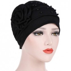 Skullies & Beanies Fashion Women Muslim Stretch Turban Hat Chemo Cap Hair Loss Head Scarf Wrap Hijib Cap Gift - E - CA18RDYIG...