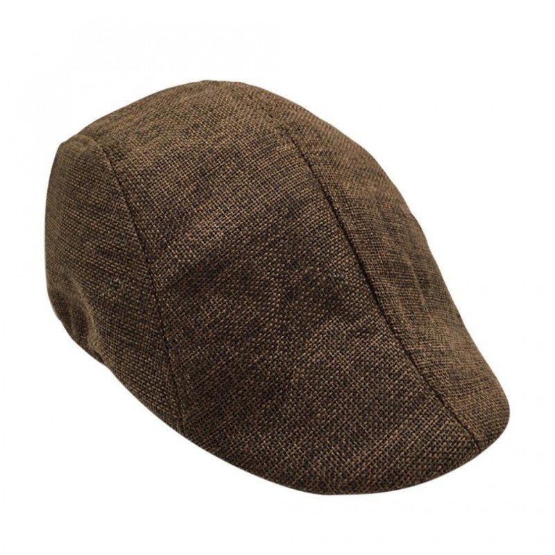 Newsboy Caps Flat Gatsby Hat for Men-Flat Ivy Newsboy Driving Hat Cap Breathable Beret Flat Cap (Coffee) - Coffee - CX18E63HI...