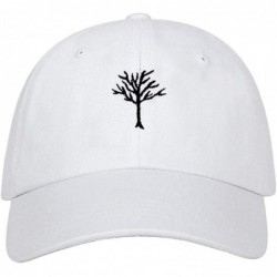 Baseball Caps Tree Embroidered Baseball Cap Adjustable Unisex Hat Snapback Hat Dad Hat - White - CY18XIXQ3D7 $24.32