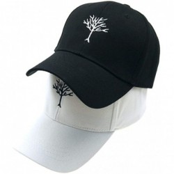 Baseball Caps Tree Embroidered Baseball Cap Adjustable Unisex Hat Snapback Hat Dad Hat - White - CY18XIXQ3D7 $28.21