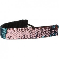 Headbands Mermaid Sequin Headband & Bracelet Color Changing Multi Color 2pack - Aqua Salmon - CT1809HWIID $21.11