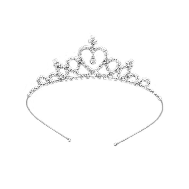 Headbands Silver Color Christmas Snowflake Headband Hair Band with Rhinestone Xmas Deco for Women Girls (Silver-Crown) - CT18...