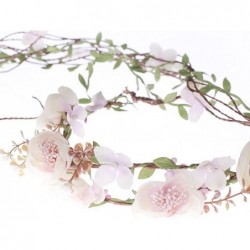 Headbands Newly arrived Rattan Flower Vine Crown Tiaras Necklace Belt Party Decoration - Pink - C812I2XO649 $29.51