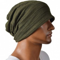 Skullies & Beanies Slouch Beanie Hats for Men Winter Summer Oversized Baggy Skull Cap - Xzz-green - CZ1288JGIH5 $13.62