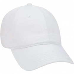 Sun Hats 6 Panel Low Profile Garment Washed Superior Cotton Twill - White - CU12IVB96YR $20.01