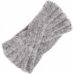 Skullies & Beanies Knitting Headband Headwrap Headdress - Gray - CN18HQ5A5HN $25.40