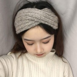 Skullies & Beanies Knitting Headband Headwrap Headdress - Gray - CN18HQ5A5HN $27.11